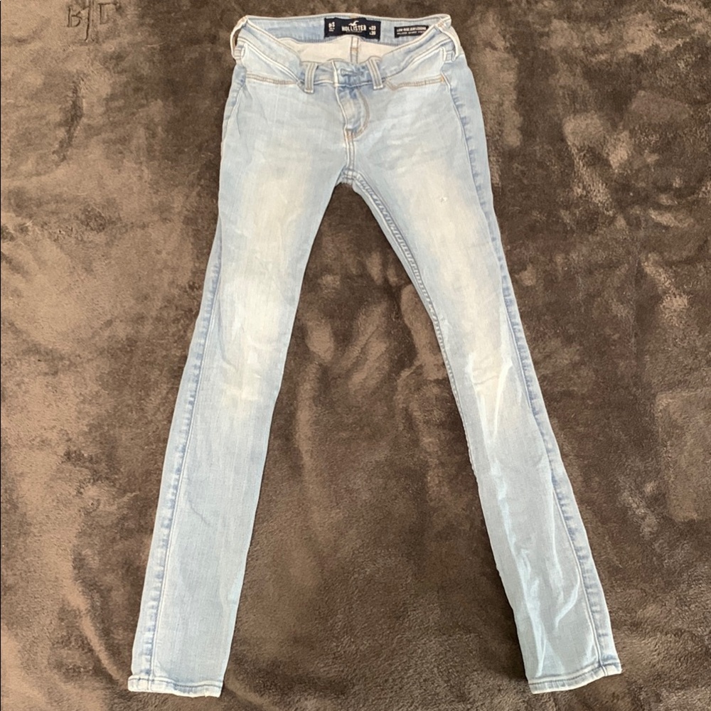 Hollister Light Wash Skinny Jeans with Vintage Distressing